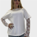 maglia con manica in pizzo lady